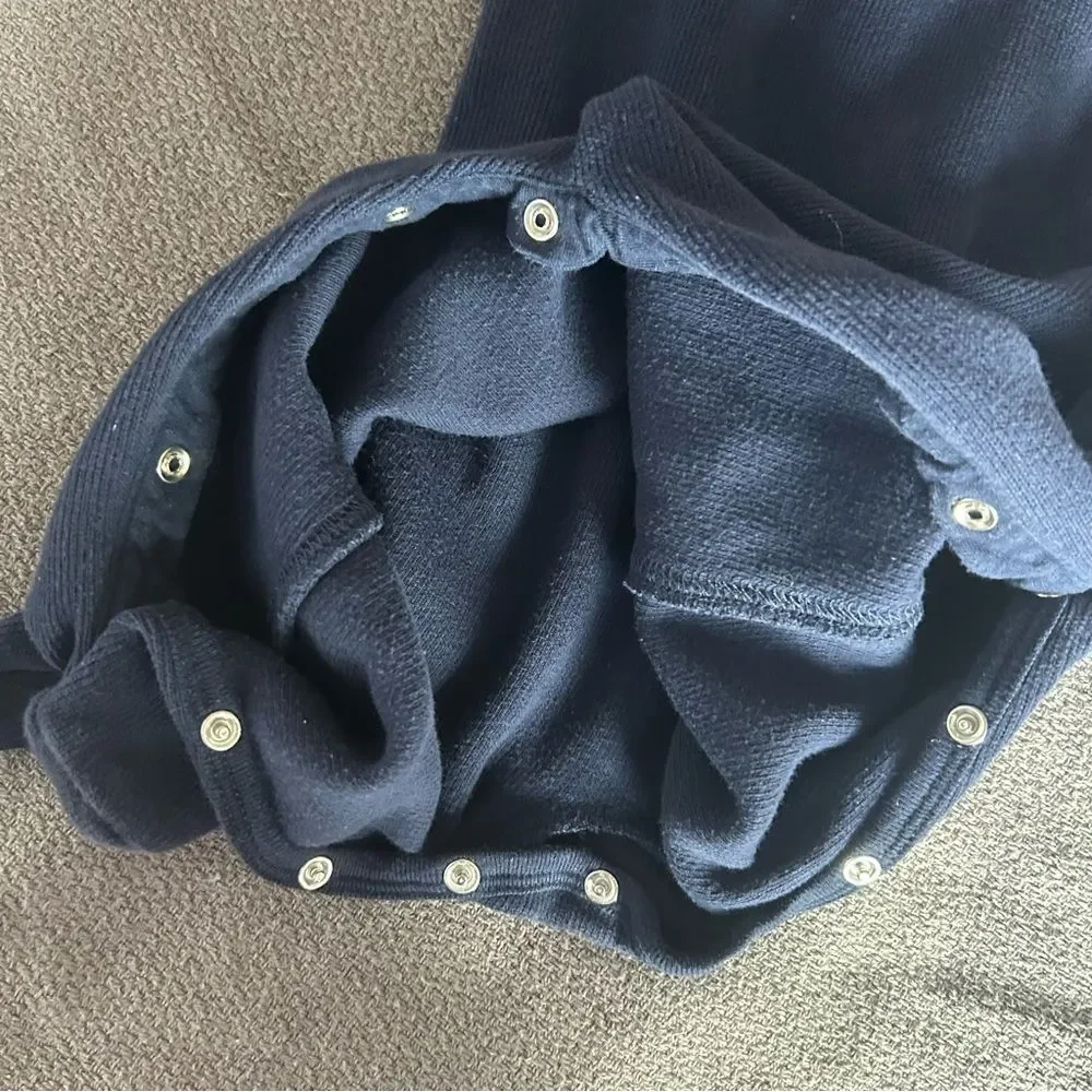 Ralph Lauren Knit One Piece Footie Navy Blue Size 6 Months